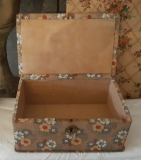 antike französische Boudoir stoffbezogene Schachtel*Schmuckschachtel*Stoffschachtel*Blümchenschachtel* französische Boudoirbox ... French Antique*Brocante*Shabby