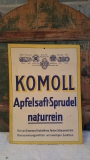 altes Werbeschild*altes Reklameschild : KOMOLL Apfelsaftsprudel ... altes Pappschild mit Werbung