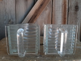 antike Glasschütten*Glasschubladen : 4 Grosse & 3 Kleine